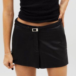 Zara - Size M - Black Leather Mini Skirt - Brand New, Never Worn, Tags on
